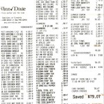 Winn Dixie Receipt