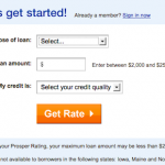 Get started on a loan at Prosper